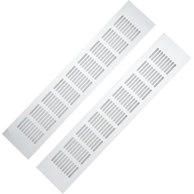 HEAT 2 Stück Lüftungsgitter Aus Aluminiumlegierung, Rechteckige Lüftungsplatte Für Schränke, Schuhschränke, Kleiderschränke, 80 X 400 Mm HEAT 2 Stück Lüftungsgitter Aus Aluminiumlegierung, Rechteckige Lüftungsplatte Für Schränke, Schuhschränke, Kleiderschränke, 80 X 400 Mm