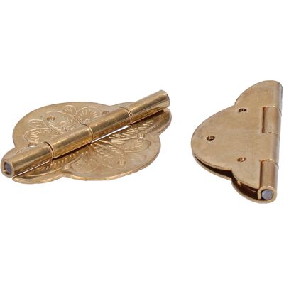 HEAT Antike Messingscharniere, Kleines Set Mit 2 Stück, Für Schubladen, Türen, Schränke, Sideboards, Klapptische, Retro-beschläge, Möbelbefestigung, 2 Stück HEAT Antike Messingscharniere, Kleines Set Mit 2 Stück, Für Schubladen, Türen, Schränke, Sideboards, Klapptische, Retro-beschläge, Möbelbefestigung, 2 Stück