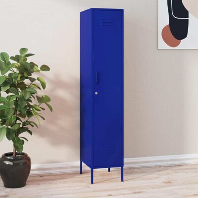 vidaXL Spindeschrank Marineblau Stahl Aufbewahrung Büro Haushalt - Spindeschrank vidaXL Spindeschrank Marineblau Stahl Aufbewahrung Büro Haushalt - Spindeschrank