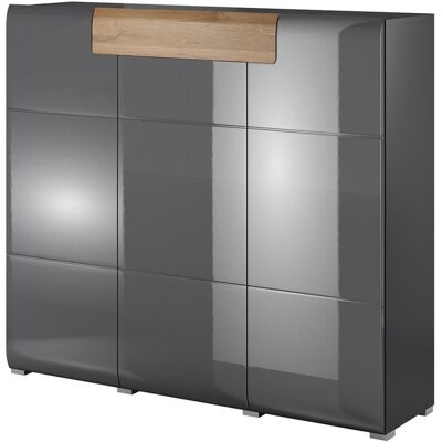 MEUBLORAMA Großes Buffet Aus Der Kollektion Ohio. Farbe Anthrazitgrau Und Eiche. Designstil. MEUBLORAMA Großes Buffet Aus Der Kollektion Ohio. Farbe Anthrazitgrau Und Eiche. Designstil.