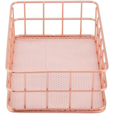 HEAT Aufbewahrungskorb Aus Roségoldenem Eisen Fürs Büro, Dekorativer Organizer, Metall-aufbewahrungsbox (c) HEAT Aufbewahrungskorb Aus Roségoldenem Eisen Fürs Büro, Dekorativer Organizer, Metall-aufbewahrungsbox (c)