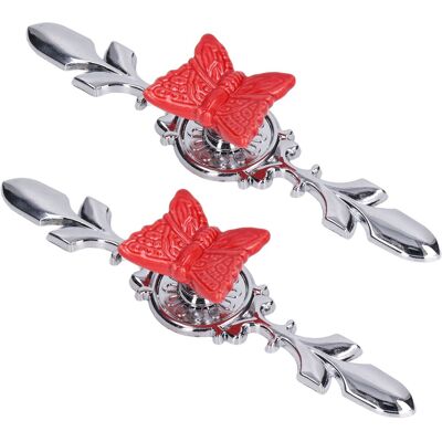 HEAT 2er-set Schubladengriffe Aus Zinklegierung Für Schränke, Kleiderschränke Und Küchenmöbel, Dekoration 1077d Roter Schmetterling HEAT 2er-set Schubladengriffe Aus Zinklegierung Für Schränke, Kleiderschränke Und Küchenmöbel, Dekoration 1077d Roter Schmetterling