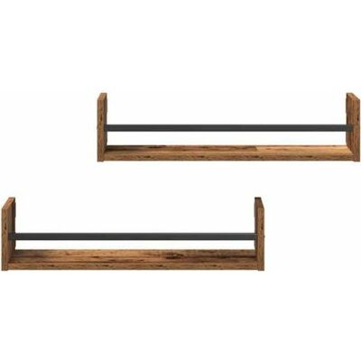 OEM Vidaxl Wandregal, 2 Stück, Antikholz, 60 X 16 X 14 Cm, 869082 OEM Vidaxl Wandregal, 2 Stück, Antikholz, 60 X 16 X 14 Cm, 869082