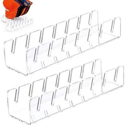 OEM Set Aus 2 Aufbewahrungsständern Für Baseballkappen Aus Acryl, Keine Montage Erforderlich, Bietet Platz Für 14 Baseballkappen, Hutständer Für Zuhause, Schlafzimmer, Kleiderschrank Usw. OEM Set Aus 2 Aufbewahrungsständern Für Baseballkappen Aus Acryl, Keine Montage Erforderlich, Bietet Platz Für 14 Baseballkappen, Hutständer Für Zuhause, Schlafzimmer, Kleiderschrank Usw.
