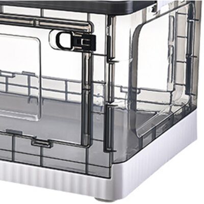 HEAT Transparente Aufbewahrungsbox Mit Großem Fassungsvermögen (55 L), 3 Türen Und Rollen, Ideal Für Zuhause Oder Büro. Farbe: Weiß. HEAT Transparente Aufbewahrungsbox Mit Großem Fassungsvermögen (55 L), 3 Türen Und Rollen, Ideal Für Zuhause Oder Büro. Farbe: Weiß.