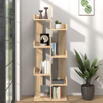 vidaXL Bücherregal Sonoma Eichenholz 8 Fächer - Bücherregal vidaXL Bücherregal Sonoma Eichenholz 8 Fächer - Bücherregal