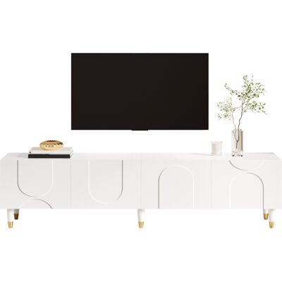 SANS MARQUE Tv-schrank Lowboard Asymmetrisches Bogenrelief Vier Türen Mehrfachstauraum Massivholzbeine Wohnzimmer – Türen Mit Asymmetrischem Bogenreliefdie Türen Zeichnen, Vier Türen Und Strukturierter Mehrfachst SANS MARQUE Tv-schrank Lowboard Asymmetrisches Bogenrelief Vier Türen Mehrfachstauraum Massivholzbeine Wohnzimmer – Türen Mit Asymmetrischem Bogenreliefdie Türen Zeichnen, Vier Türen Und Strukturierter Mehrfachst