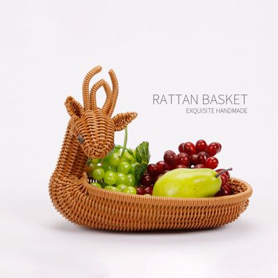 HEAT Korb Aus Gewebtem Kunstrattan, Aufbewahrungskorb, Obstkorb, Aufbewahrungskorb In Tierform, Präsentationskorb HEAT Korb Aus Gewebtem Kunstrattan, Aufbewahrungskorb, Obstkorb, Aufbewahrungskorb In Tierform, Präsentationskorb