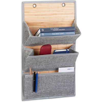 Relaxdays Bambus Wandorganizer Taschen - 3 Fächer Relaxdays Bambus Wandorganizer Taschen - 3 Fächer