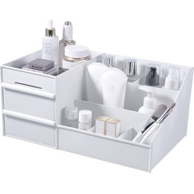 ENLENK Büro-make-up-organizer Mit Schubladen, Kosmetik-aufbewahrungsbox, Büro-organizer, Schreibwaren-aufbewahrungsbox, Make-up-organizer (weiß) ENLENK Büro-make-up-organizer Mit Schubladen, Kosmetik-aufbewahrungsbox, Büro-organizer, Schreibwaren-aufbewahrungsbox, Make-up-organizer (weiß)