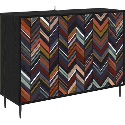 Sideboard Ommen Schwarz Eichen-optik 102 X 33 X 76 Cm Vidaxl Sideboard Ommen Schwarz Eichen-optik 102 X 33 X 76 Cm Vidaxl