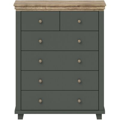 Meublorama - Commode XL - Khaki grün Eichenoptik - Chest of drawers Meublorama - Commode XL - Khaki grün Eichenoptik - Chest of drawers