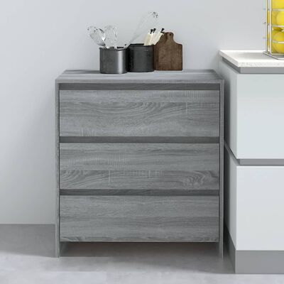 vidaXL Sideboard Grau Sonoma 70x41x75 cm Holzwerkstoff - Sideboard vidaXL Sideboard Grau Sonoma 70x41x75 cm Holzwerkstoff - Sideboard