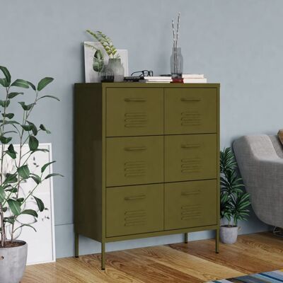 vidaXL Schubladenschrank Stahl Grün 80x35x101.5 cm Aufbewahrung - Schubladenschrank vidaXL Schubladenschrank Stahl Grün 80x35x101.5 cm Aufbewahrung - Schubladenschrank