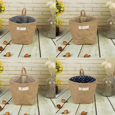 JUTE Feuchtigkeitsbeständiger Aufbewahrungskorb Aus Baumwolle Und Leinen Mit Haken, Ideal Für Büro, Kinderzimmer Und Wohnzimmer. JUTE Feuchtigkeitsbeständiger Aufbewahrungskorb Aus Baumwolle Und Leinen Mit Haken, Ideal Für Büro, Kinderzimmer Und Wohnzimmer.