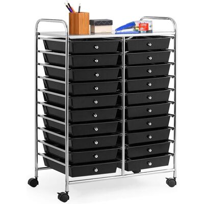 Costway Rollwagen Mit Schubladen Rollcontainer Badrollwagen Badtrolley Badregal Mit 20 Stapelbaren Schubladen Metallgestell Beistellwagen Schwarz Costway Rollwagen Mit Schubladen Rollcontainer Badrollwagen Badtrolley Badregal Mit 20 Stapelbaren Schubladen Metallgestell Beistellwagen Schwarz