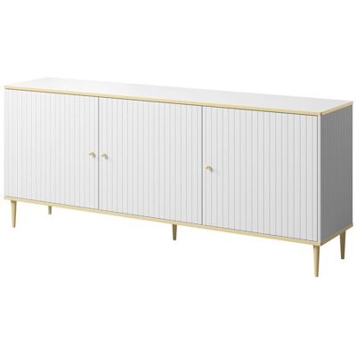 BIM FURNITURE Kommode Glamour 180 Cm Weiß Matt + Gold BIM FURNITURE Kommode Glamour 180 Cm Weiß Matt + Gold