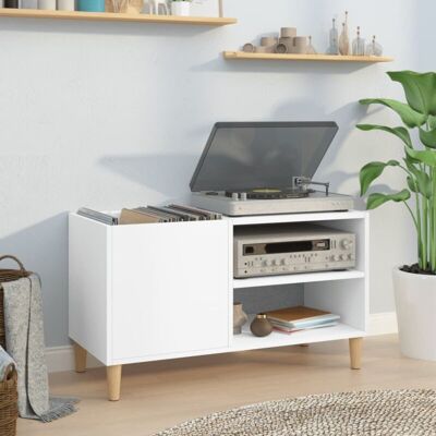 vidaXL Weiß 84,5x38x48 cm Recordschrank mit Stauraum - Büro Vinylregal vidaXL Weiß 84,5x38x48 cm Recordschrank mit Stauraum - Büro Vinylregal