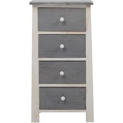Mobili Rebecca - Rebecca Mobili Kommode Schrank 4 Schubladen Holz Grau Wieb Shabby 73x37x27 Mobili Rebecca - Rebecca Mobili Kommode Schrank 4 Schubladen Holz Grau Wieb Shabby 73x37x27