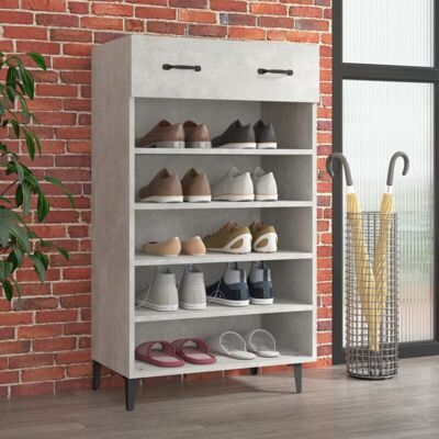 Schuhschrank Betongrau 60x35x105 Cm Holzwerkstoff Vidaxl Schuhschrank Betongrau 60x35x105 Cm Holzwerkstoff Vidaxl