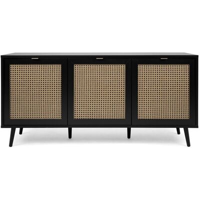 Sconto Velez Schwarzes Sideboard - 150x71x40cm Sconto Velez Schwarzes Sideboard - 150x71x40cm