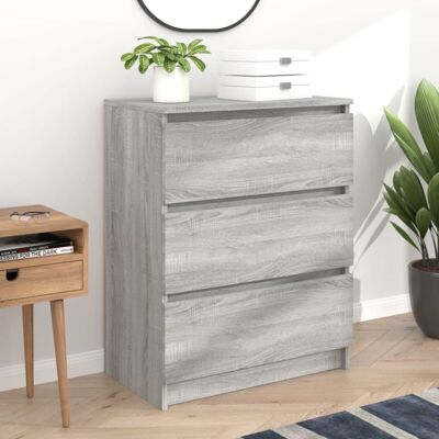 Sideboard Grau Sonoma 60x35x76 Cm Holzwerkstoff - Vidaxl Sideboard Grau Sonoma 60x35x76 Cm Holzwerkstoff - Vidaxl