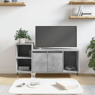 Tv-schrank Betongrau 100x35x55 Cm Holzwerkstoff Vidaxl Tv-schrank Betongrau 100x35x55 Cm Holzwerkstoff Vidaxl