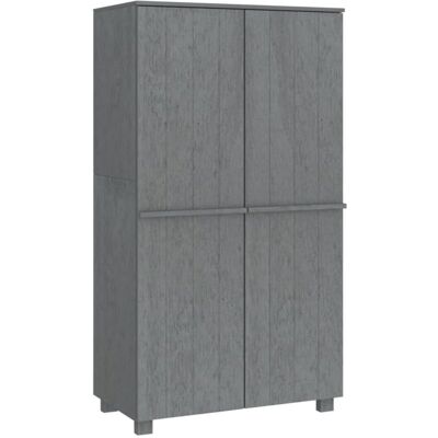 vidaXL Hamar Dunkelgrauer Kleiderschrank - 89x50x180 cm Massives Kiefernholz vidaXL Hamar Dunkelgrauer Kleiderschrank - 89x50x180 cm Massives Kiefernholz