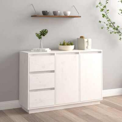 Sideboard Weiß 111x34x75 Cm Massivholz Kiefer Vidaxl Sideboard Weiß 111x34x75 Cm Massivholz Kiefer Vidaxl