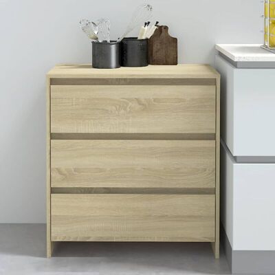 vidaXL Sonoma Eiche Sideboard - Stauraumschrank - 70x41x75 cm vidaXL Sonoma Eiche Sideboard - Stauraumschrank - 70x41x75 cm