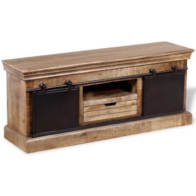 Vidaxl - Tv-schrank Mit 2 Schiebetüren Massivholz Mango 110x30x45 Cm Vidaxl - Tv-schrank Mit 2 Schiebetüren Massivholz Mango 110x30x45 Cm
