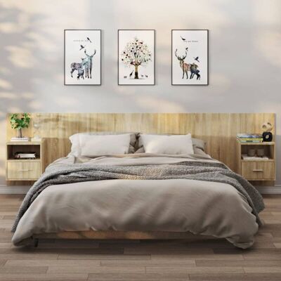 VIDAXL Wand-Nachttisch-Set - Modernes Design, Braun VIDAXL Wand-Nachttisch-Set - Modernes Design, Braun