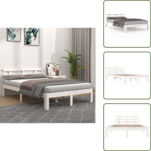 VIDAXL Massivholzbett Weiß 180x200 Cm - Holzbett - Massivholzbette - Kiefernbett - Doppelbett - Boxspringbett VIDAXL Massivholzbett Weiß 180x200 Cm - Holzbett - Massivholzbette - Kiefernbett - Doppelbett - Boxspringbett