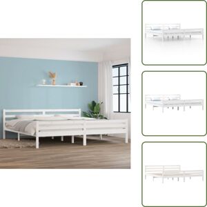VIDAXL Massivholzbett Weiß 200x200 Cm - Holzbett - Massivholzbette - Kiefernbett - Doppelbett - Weißes Bett VIDAXL Massivholzbett Weiß 200x200 Cm - Holzbett - Massivholzbette - Kiefernbett - Doppelbett - Weißes Bett