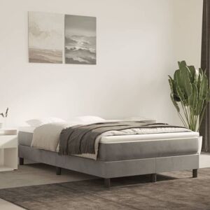 Boxspringbettgestell Hellgrau 120x200 Cm Samt Vidaxl Boxspringbettgestell Hellgrau 120x200 Cm Samt Vidaxl
