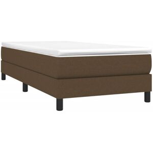 Bettgestell Ohne Matratze Dunkelbraun 90x200 Cm Stoff Vidaxl Bettgestell Ohne Matratze Dunkelbraun 90x200 Cm Stoff Vidaxl