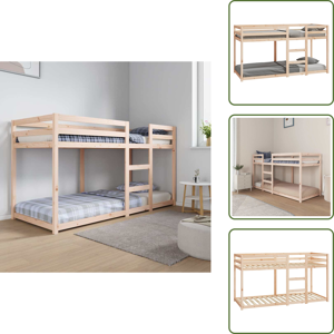 VIDAXL Etagenbett 80x200 Cm Massivholz Kiefer - Holzbett - Etagenbett - Jugendzimmer - Doppelbett - Schlafraum VIDAXL Etagenbett 80x200 Cm Massivholz Kiefer - Holzbett - Etagenbett - Jugendzimmer - Doppelbett - Schlafraum