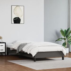 Bettgestell Grau 90x190 Cm Kunstleder Vidaxl Bettgestell Grau 90x190 Cm Kunstleder Vidaxl