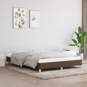 Bettgestell Ohne Matratze Dunkelbraun 140x190 Cm Stoff Vidaxl Bettgestell Ohne Matratze Dunkelbraun 140x190 Cm Stoff Vidaxl