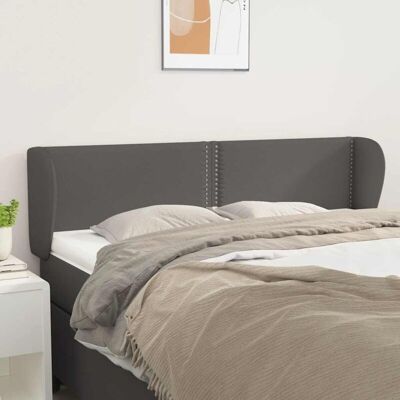 vidaXL Kopfteil mit Ohren Grau 147x23x78/88 cm Kunstleder vidaXL Kopfteil mit Ohren Grau 147x23x78/88 cm Kunstleder