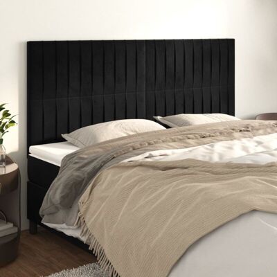 Kopfteile 4 Stk. Schwarz 100x5x78/88 Cm Samt Vidaxl Kopfteile 4 Stk. Schwarz 100x5x78/88 Cm Samt Vidaxl