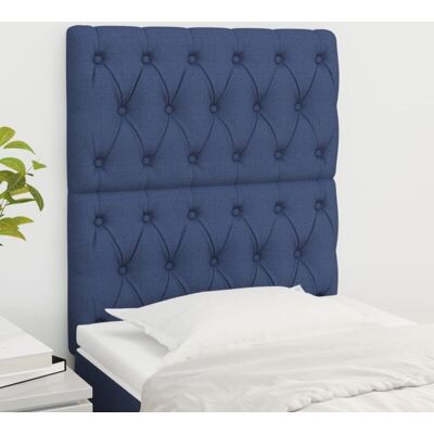 Kopfteile 2 Stk. Blau 80x7x78/88 Cm Stoff Vidaxl Kopfteile 2 Stk. Blau 80x7x78/88 Cm Stoff Vidaxl