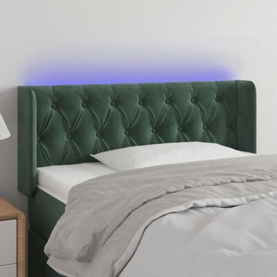 Vidaxl - Kopfteil mit LED Dunkelgrüner Samt 93x16x78/88 cm Vidaxl - Kopfteil mit LED Dunkelgrüner Samt 93x16x78/88 cm