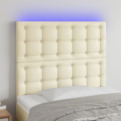 MAISONCHIC Kopfteil mit LED-Lichtern - Kopfteil für Erwachsenenbett Creme MAISONCHIC Kopfteil mit LED-Lichtern - Kopfteil für Erwachsenenbett Creme