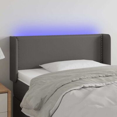 vidaXL Kopfteil - Grau - Höhenverstellbar - LED Licht - 83x16x78/88 cm vidaXL Kopfteil - Grau - Höhenverstellbar - LED Licht - 83x16x78/88 cm