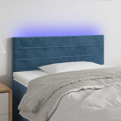 vidaXL LED-Kopfteil Dunkelblau Samtstoff - Kopfteil vidaXL LED-Kopfteil Dunkelblau Samtstoff - Kopfteil