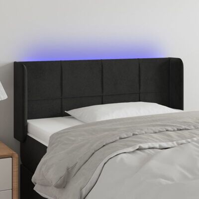vidaXL Schwarze Samt-LED-Kopfteil - Kopfteil vidaXL Schwarze Samt-LED-Kopfteil - Kopfteil