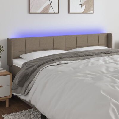 MAISONCHIC Kopfteil mit LED - Taupe Stoff 163x16x78/88 cm MAISONCHIC Kopfteil mit LED - Taupe Stoff 163x16x78/88 cm