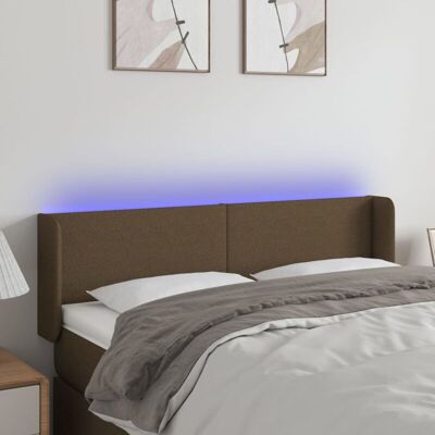 Vidaxl Kopfteil mit LED - Verstellbar Dunkelbraun Stoff - Bettzubehör Vidaxl Kopfteil mit LED - Verstellbar Dunkelbraun Stoff - Bettzubehör