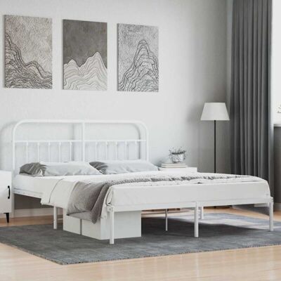 vidaXL Metallbett Weiß 160x200 cm - Bettart vidaXL Metallbett Weiß 160x200 cm - Bettart